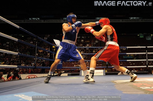 2009-09-06 AIBA World Boxing Championship 1116 - 81kg - Hrvoje Sep CRO - Jeysson Monroy Varela COL
